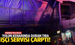 Manisa’da fabrika yolunda faciadan dönüldü… İşçi servisi tıra çarptı: Çok sayıda yaralı var!