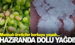Manisa’nın ilçesinde dolu ve fırtına… Korkulan olmadı ama…