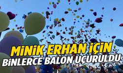 Minik Erhan için binlerce balon uçuruldu