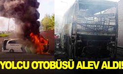 Yolcu otobüsü alev alev yandı: 37 yolcu son anda kurtarıldı