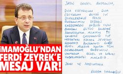 Ekrem İmamoğlu’ndan Ferdi Zeyrek’e duygusal mesaj