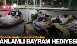 Şehit çocukları lunaparkta bayram coşkusu yaşadı