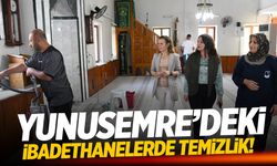 Yunusemre'de ibadethaneler bayrama hazırlandı
