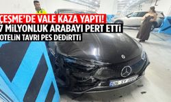 Çeşme’de vale 7 milyonluk aracı pert etti!