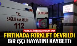 Ege’de fırtına felaketi… Forklift işçilerin üzerine düştü: 1 ölü, 1 ağır yaralı