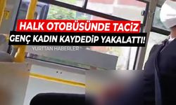 Halk otobüsünde skandal: Kameraya yakalandı