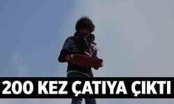 "İntiharkolik Hasan" 200'den fazla kez çatıya çıktı, para alıp indi