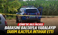 İzmir’de babasına baltayla saldıran şahıs tarım ilacı içerek intihar etti!