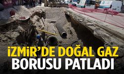 İzmir’de doğal gaz borusu patladı! Trafik felç oldu…