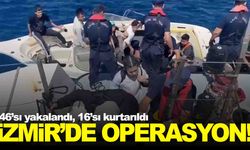 İzmir açıklarında düzensiz göçmen operasyonu… 46’sı yakalandı, 16’sı kurtarıldı