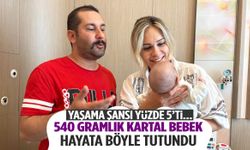 114 gün sonra gelen mutluluk: 540 gramlık Kartal bebek hayata tutundu