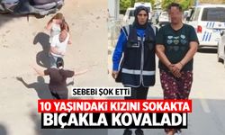 10 yaşındaki kızını sokakta bıçakla kovaladı! Sebebi şok etti