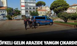 Öfkeli gelin arazide yangın çıkardı!