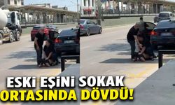 Eski eşine cadde ortasında saldırdı: O anlar kamerada