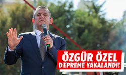 Özgür Özel Sındırgı’da depreme yakalandı