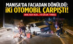 Demirci-Salihli yolunda dehşet! Hatalı sollama kazaya yol açtı: 7 yaralı var!