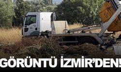 Çöpler belediye aracıyla araziye döküldü!