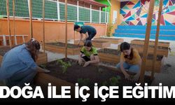 Manisa’da doğa ile iç içe eğitim… Eğlenerek öğreniyorlar!