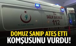 Ege’de ağaçların arasındaki komşusunu domuz zannedip bacaklarından vurdu!