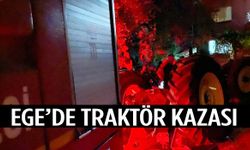 Ege’de bir kişi devrilen traktörün altında can verdi!