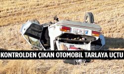 Ege’de takla atan otomobil tarlaya uçtu: 2 yaralı