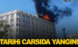 Ege’de tarihi çarşının çatısında yangın…