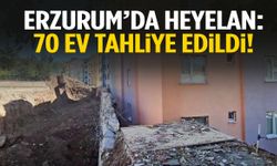 Erzurum’da heyelan! 70 ev tahliye edildi...