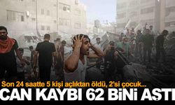 Gazze’de can kaybı 62 bini aştı