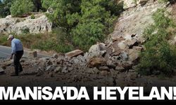 Manisa’da heyelan… Karayolu ulaşıma kapatıldı… Uzun uğraşlar sonucu açıldı