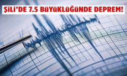 Şili'nin güneyinde 7,5 büyüklüğünde deprem