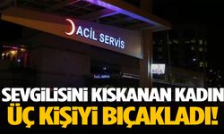 Sevgilisini kıskanan kadın üç kişiyi bıçakladı!