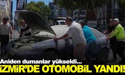 İzmir’de seyir halindeki otomobil yandı… Bir anda dumanlar yükseldi!