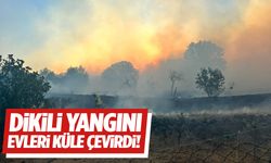 Dikili yangını evleri küle çevirdi!