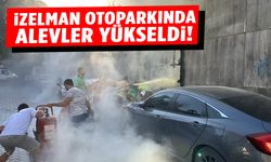 İzmir’de İzelman otoparkında yangın paniği