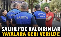 Salihli’de kaldırımlar yayalara geri verildi
