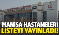 Manisa hastaneleri listeyi duyurdu!