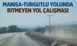 Manisa-Turgutlu yolunda bitmeyen yol çalışması