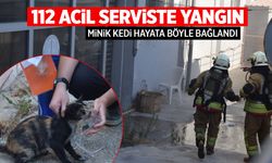 Manisa'da 112 Acil Servis istasyonunda yangın