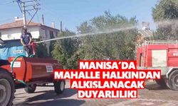 Manisa’da mahalleli yangınlara karşı böyle önlem aldı!