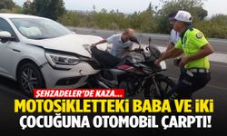 Manisa’da otomobil motosiklete çarptı: Baba ve iki çocuğu yaralandı!