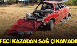 Manisa’da otomobil tarlaya uçtu… Sürücü kurtarılamadı
