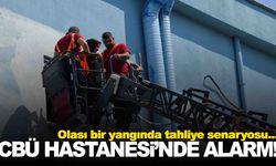 MCBÜ Hastanesi’nde yangın tatbikatı… Gerçeğini aratmadı!