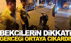 Motosikletin çalıntı olduğu bekçilerin dikkati sayesinde ortaya çıktı!