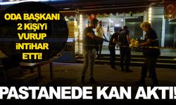 Pastane kan gölüne döndü… Oda başkanı 2 kişiyi vurup intihar etti!
