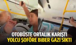 Otobüste ortalık karıştı… Yolcu şoföre biber gazı sıktı!
