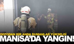 Manisa’da plastik kasa deposunda yangın!