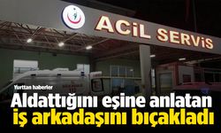 Aldattığını eşine anlatan iş arkadaşını bıçakladı