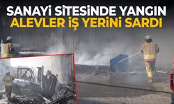 Sanayi sitesinde yangın! Alevler iş yerini sardı
