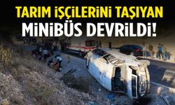 Tarım işçilerini taşıyan minibüs devrildi: 19 yaralı