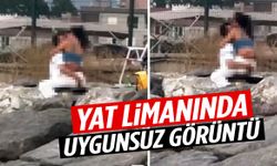 Yat limanında skandal görüntü: Hiç kimseye aldırış etmediler…